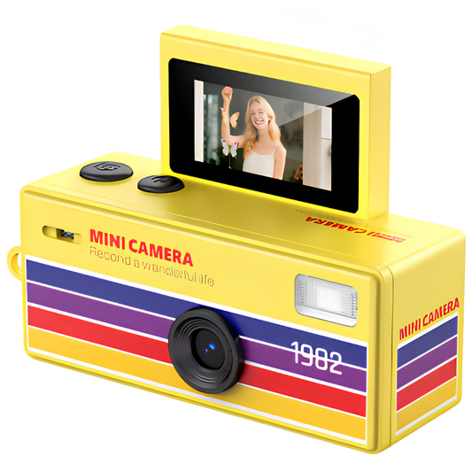 Mini Cámara Retro Portátil HD + 64GB de Memoria