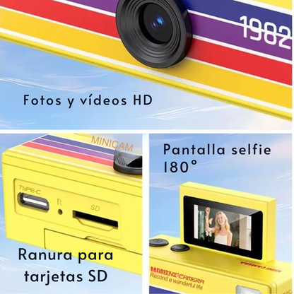 Mini Cámara Retro Portátil HD + 16GB de Memoria