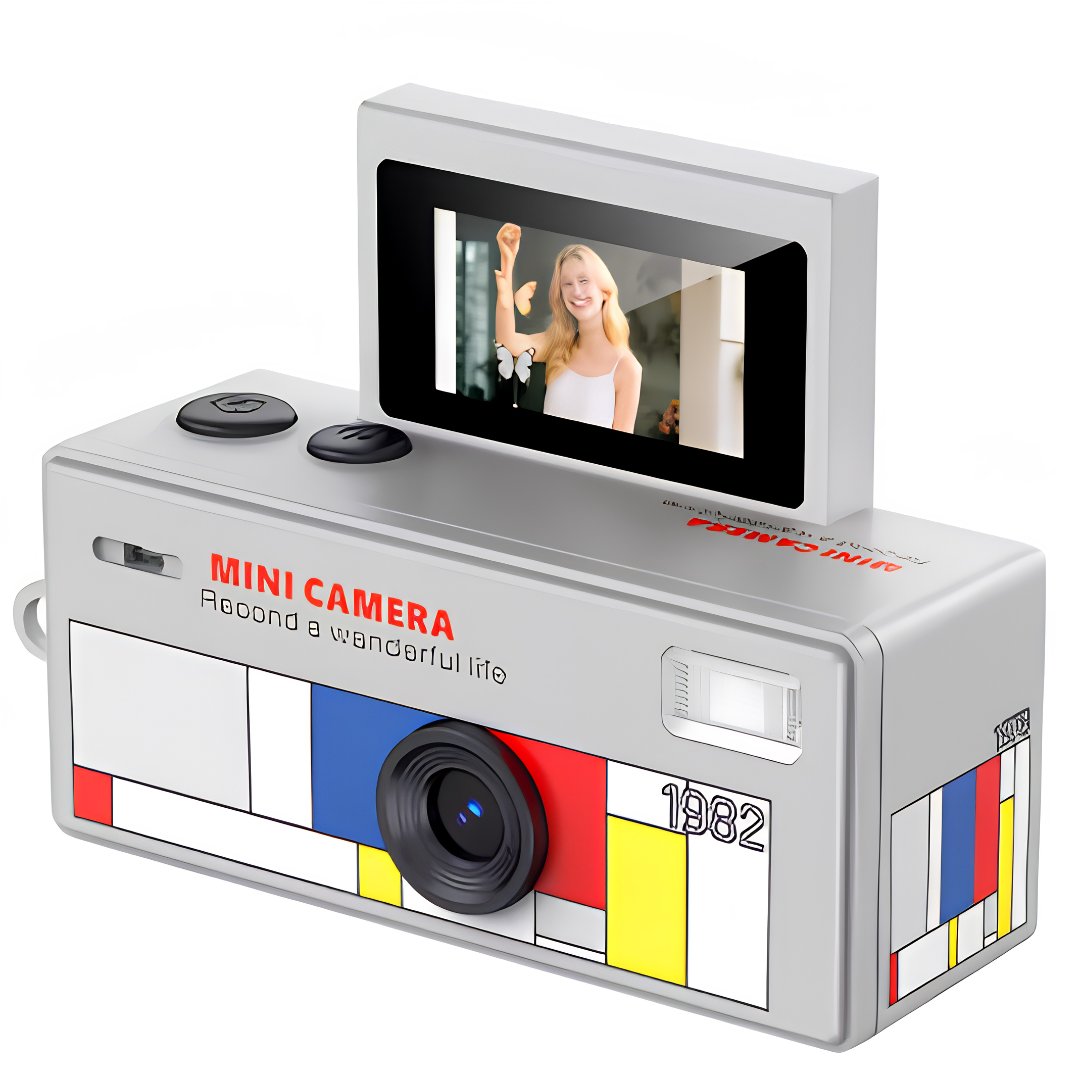 Mini Cámara Retro Portátil HD + 16GB de Memoria