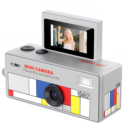 Mini Cámara Retro Portátil HD + 16GB de Memoria